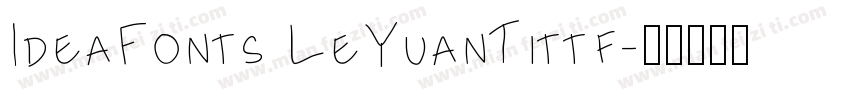 IdeaFonts LeYuanTittf字体转换